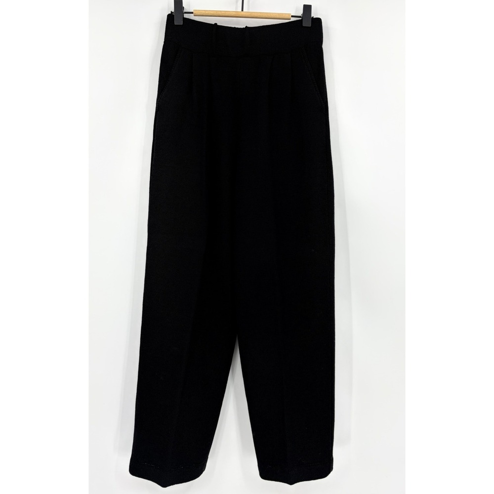 Vintage Wayne St. John Santana Knit Pants Size 6 Black USA Made Wool